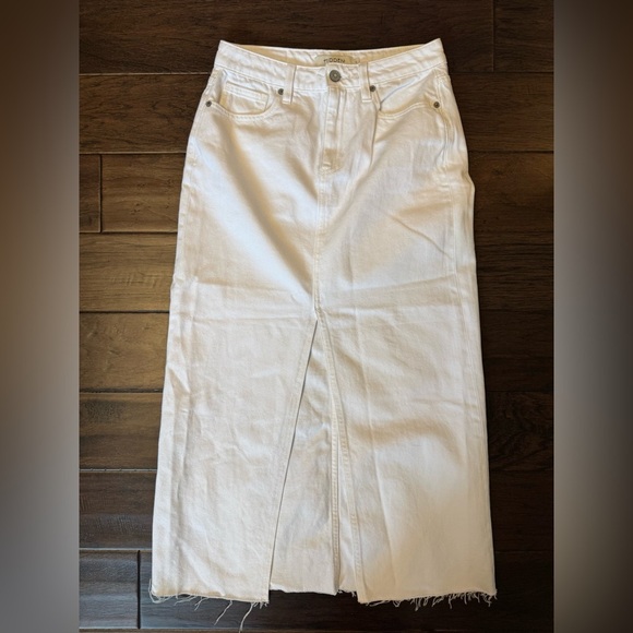 HIDDEN Peyton WHITE FRONT SLIT MIDI SKIRT - Women’s Large - Picture 4 of 14